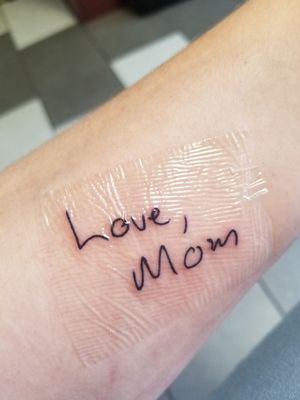 Mom's handwriting 