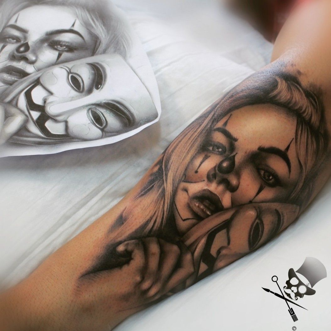 10 Laughing and Creepy Clown Tattoo Designs  Styles At Life