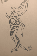 Tatto I drew for a friend. #wind #elements #girl 