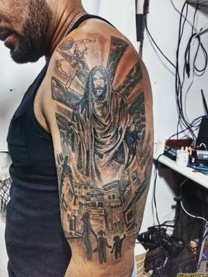 Tattoo Jesus Cristo + favela