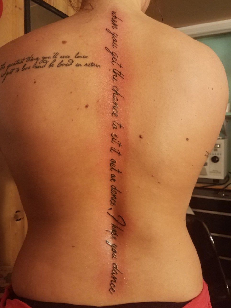 Jessica Parks on Twitter My new tattoo on my collarbone its dedicated  to my mom and its in her handwriting its her song to mee   httptcozgAlcXo8p3  Twitter