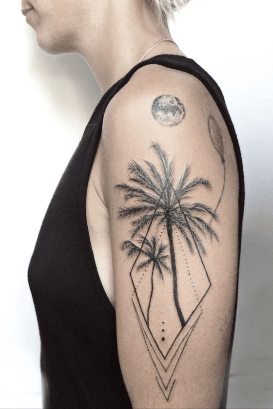 Palm tree tattoo by Miss Trudy 5  KickAss Things