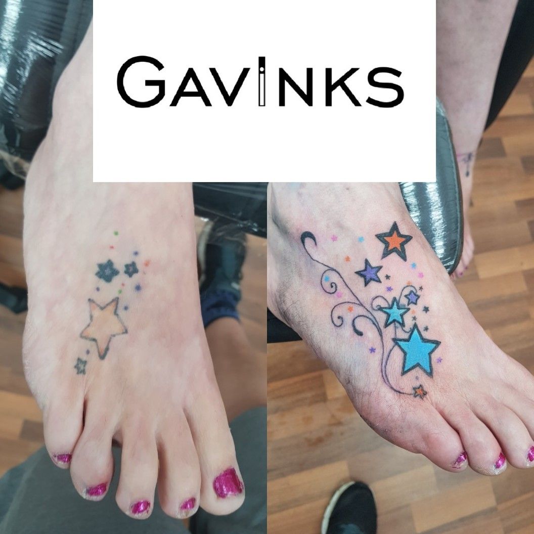 Tattoo uploaded by GavInks Tattoo Studio  Foot cover up of sorts  Tattoodo