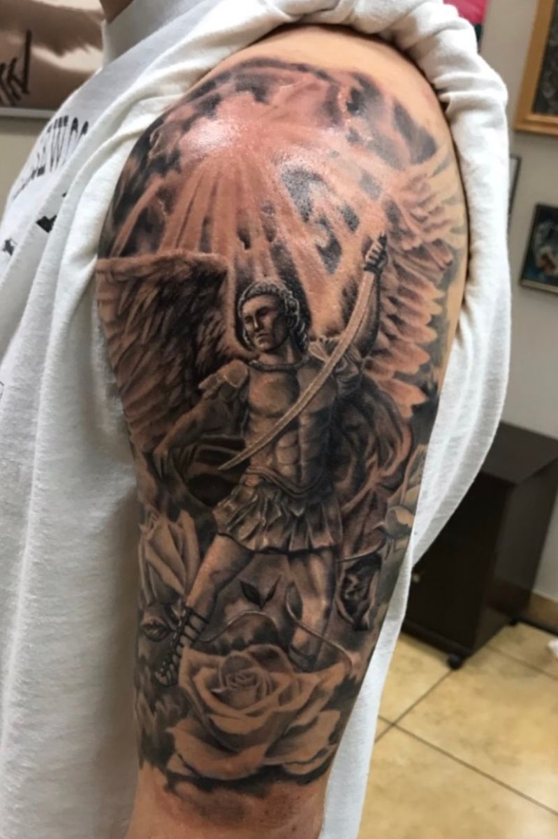 Tattoo uploaded by Sam McMahon • Saint Michael by Kevin Torrance at ...