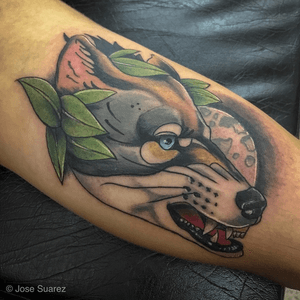 Wolf Neotraditional tattoo - #tattoo #wolf #neotraditionaltattoo 