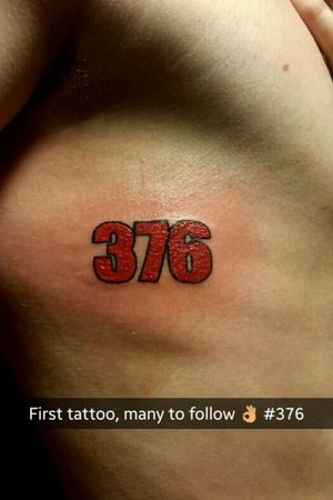 First tattoo, many to follow #376#firsttattoo #motocross #mx #moto #passion #wantedthatforsolong #black #red #numberplate #spontaneousdate 