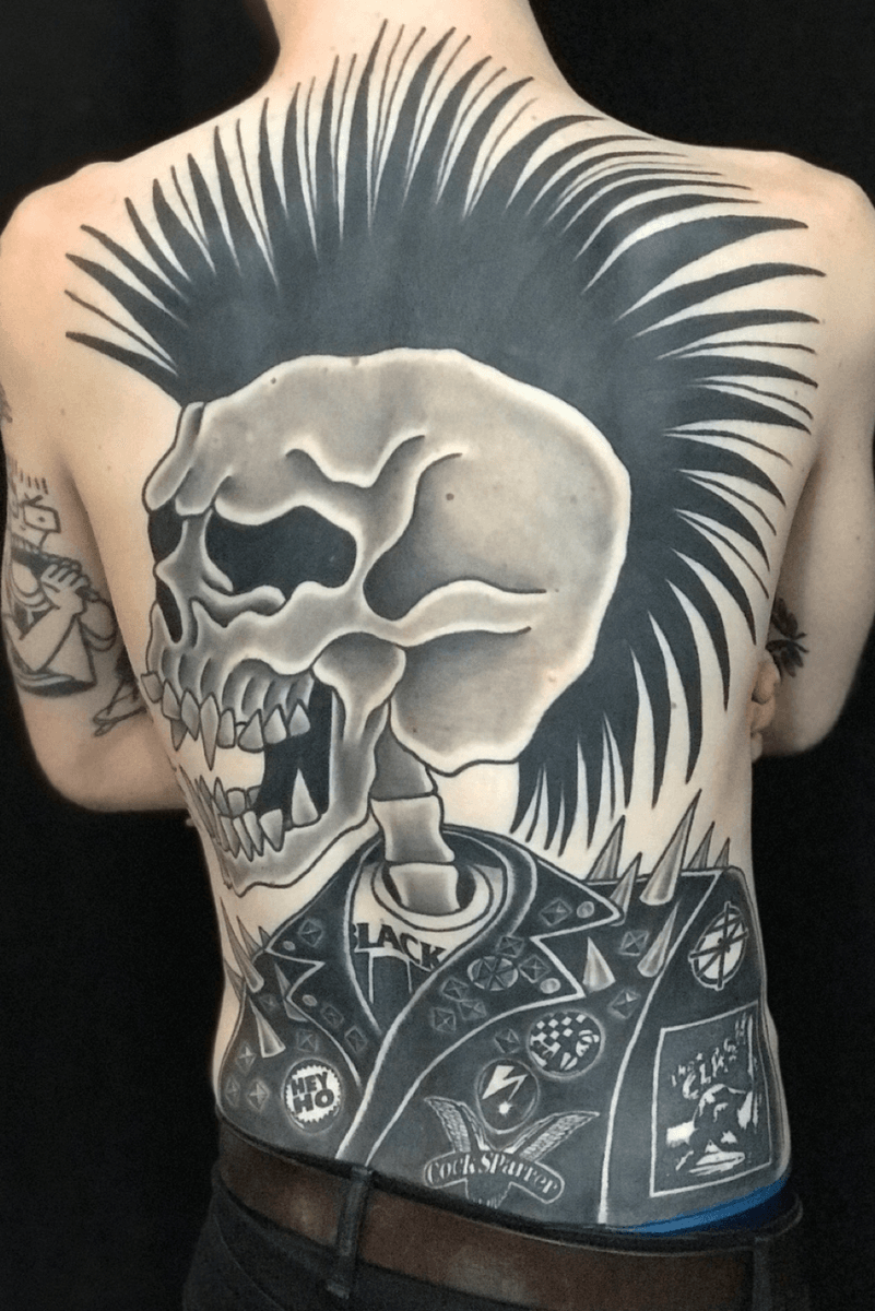 Punk’s not Dead! #tattoo #punkrock By Rodrigo Canteras Done at Five Points Tattoo...