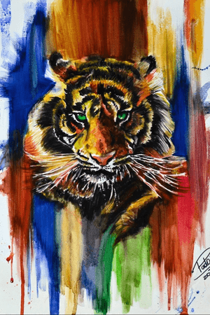#tiger #tigre #watercolor #aquarela #painting #pintura #thiagopadovani 