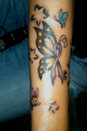 Butterfly with Purple ribbon supportingDRAVET SYNDROME