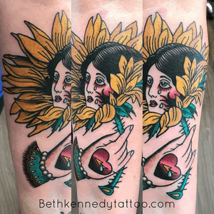 Sunflower girl by Beth Kennedy