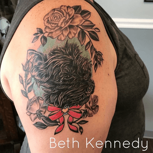 Dog tattoo by Beth Kennedy