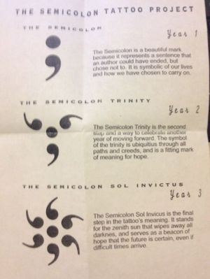 the semicolon tattoo project #semicolon #semicolontattoo #SemicolonProject #SemiColon 