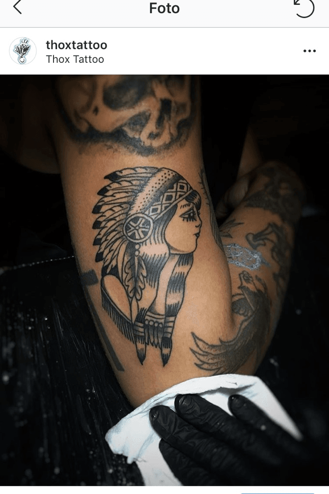 old indian font tattoos
