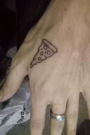 Love pepperoni pizza, why not a slice on my hand??