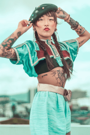 Modeling. #model #inked #tattoos #photography #inkedgirl #alternative #ink #mandala #japanese #geometric #japanesetattoo 