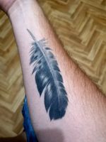 Feather by Pavel from Eddy Tattoo Studio Vilnius fb @pavel_paha