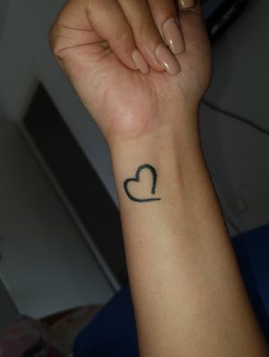 Heart tattoo made in Berlin