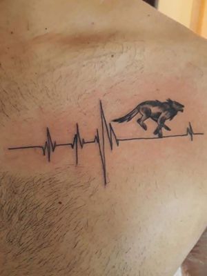 Wolf tattoo heartbeat