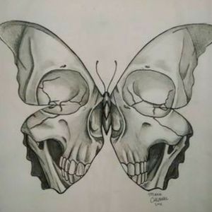 #skulltattoo  #butterfly