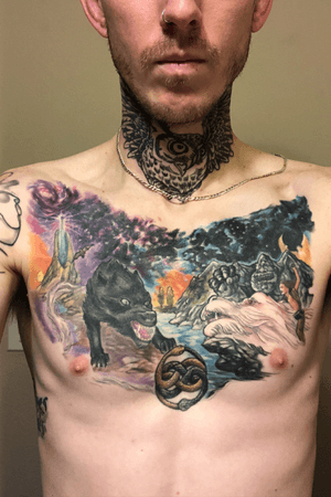 My buddy killed this Never Ending Story themed chest piece!
