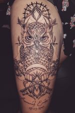Owl thigh piece from tonight #tattoo #tats #tattoodesign #lineworktattoo #owltattoos #mandalatattoo #feathertattoo #blackandgreytattoo #silhouette #feather #owl #tattoomafia #alexdavidsontattoos #tattooideas #tatlife #inked #owltattoo #hennatattoo #thightattoo #girlswithtattoos #girlytattoos
