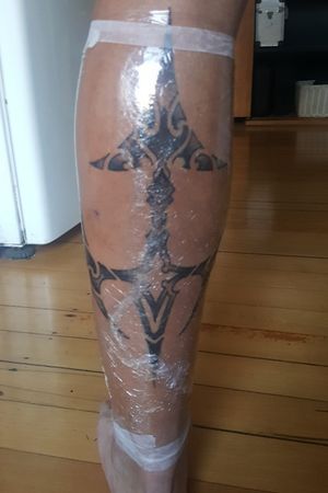 View on side to see. It is a Tribal Bow and Arrow as I'm a Sagittarius and I wanted to shy away for the normal Arrow with a Line through it like others do. Designed in 2012 by a best friend and Inked in 2018.