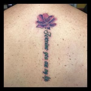 Jerónimo you are my life. Otro tattoo más con este estilo de diseño, muchas gracias por la confianza! . #flower #lettering #fullcolor #designflower #bogotattoo #DromArtist . . -DromArtist-