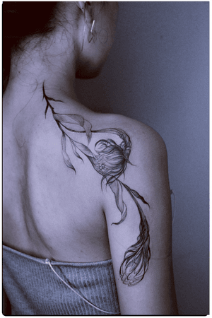 Tattoo by Momo tattooist. Guangzhou Tattoo - #Justtattoo #GuangzhouTattoo #OriginalTattoo #TattooManuscript #TattooDesign #TattooFemaleTattooist #blackandgrey #aflashinthepan #lastbriefly #epiphyllum