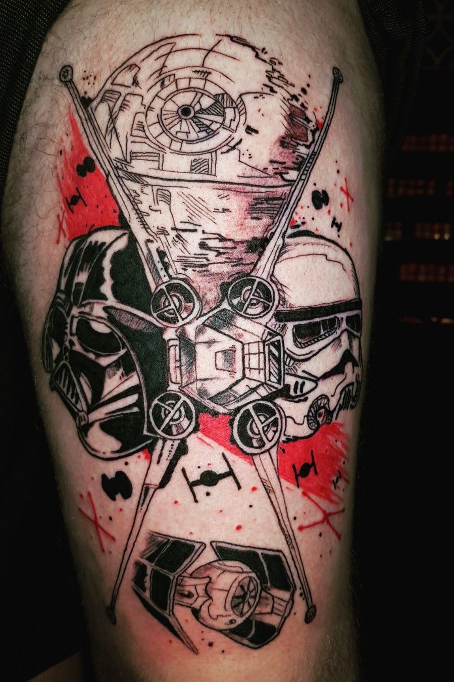 Black Outline Star Wars Tattoo Flash By Jason Sorrell