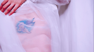 Tattoo by Momo tattooist. Guangzhou Tattoo - #Justtattoo #GuangzhouTattoo #OriginalTattoo #TattooManuscript #TattooDesign #TattooFemaleTattooist #watercolor #watercolortattoo #fish #fishtattoo #goldfish #goldfishtattoo #girl #girlstattoo #sea #ocean #OceanTattoos 