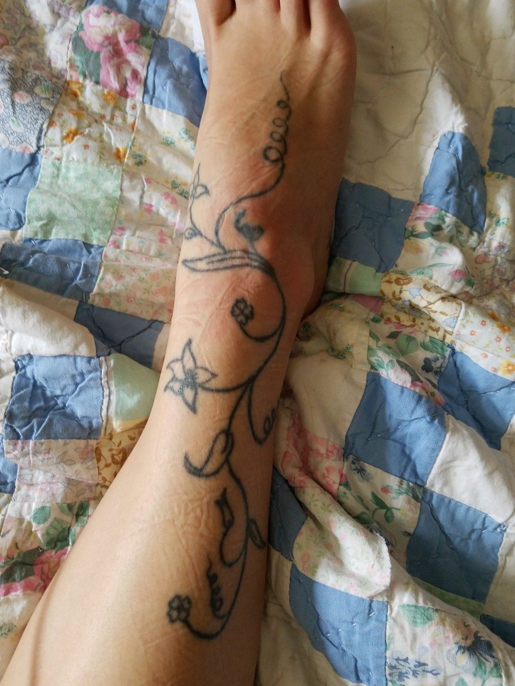 Tattoo of Ankle Vines