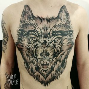 Wolf by Luana Xavier.💌luanaxaviertattoo@gmail.com💌.#wolftattoo #tattoolobo #tattooart #tattoobrasil #blacktattoo #tattoorj #luanaxavier