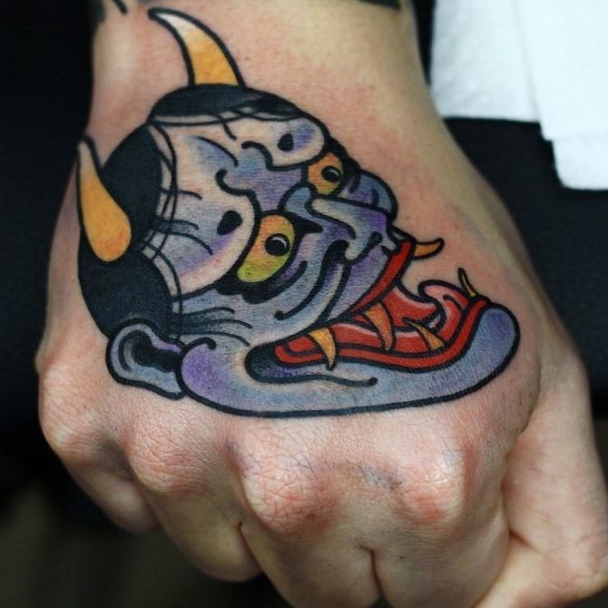 japanese mask tattoos