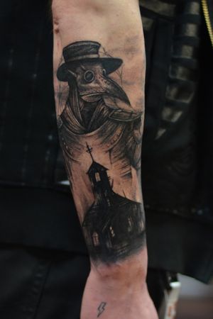 #plaguedoctor #doctor #darktattoo #horrortattoo #churchtattoo #church 