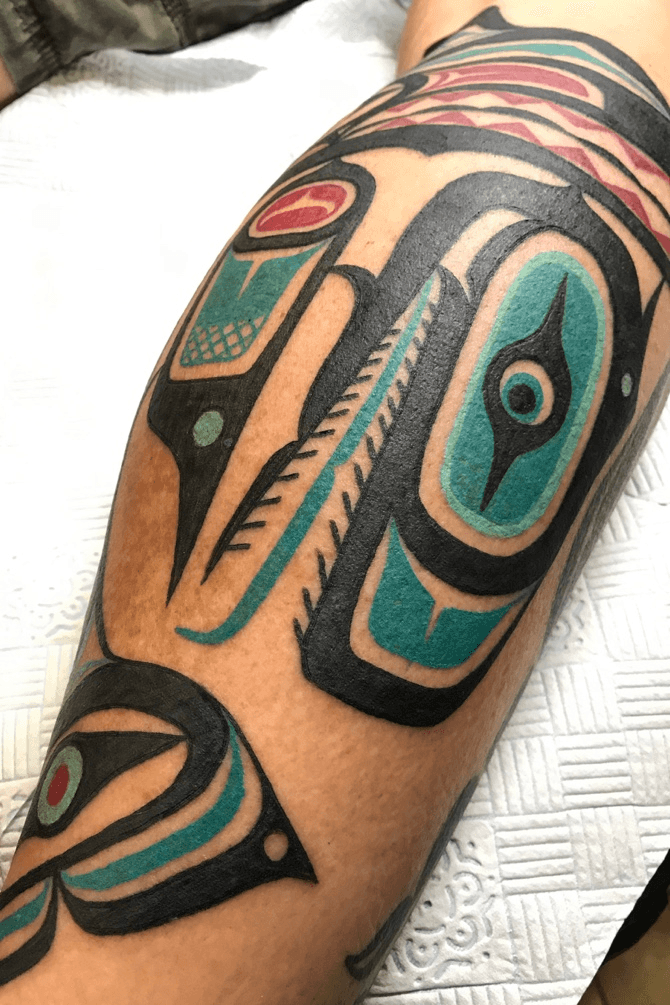 Colorful Orca Tribal Tattoo  an art print by Sebastian Grafmann  INPRNT