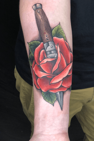 Rose and Dagger from the Villain Arts Denver Tattoo Convention 2018