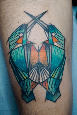Figurative kingfisher by Igor Kampman - pirateofthepencilscratches