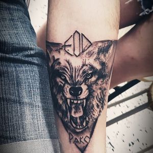 My frist Tattoo,The Wolf