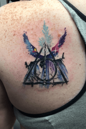 My friend Sam got this Harry Potter tattoo its pretty cool