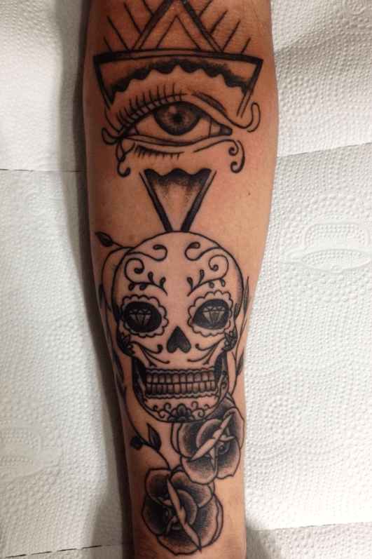 Mexican Skull tattoo by Steve Butcher  Post 15374