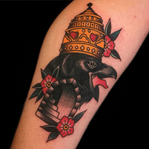 For appointments email: monteztattoos@gmail.com #crow #crown #portal 
