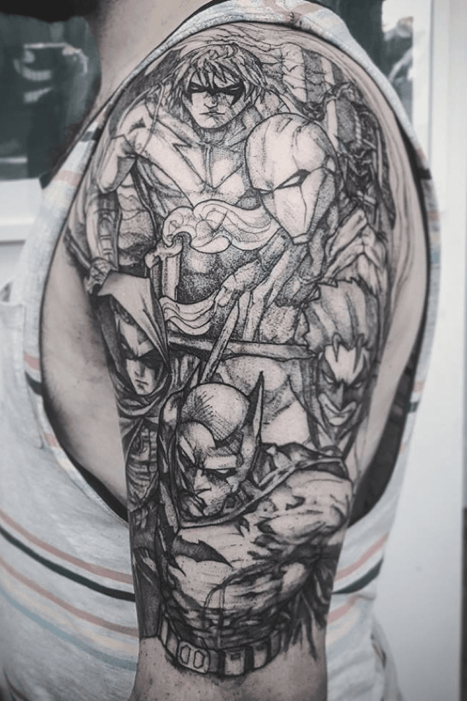 54 Eyecatching Superhero Tattoo Designs