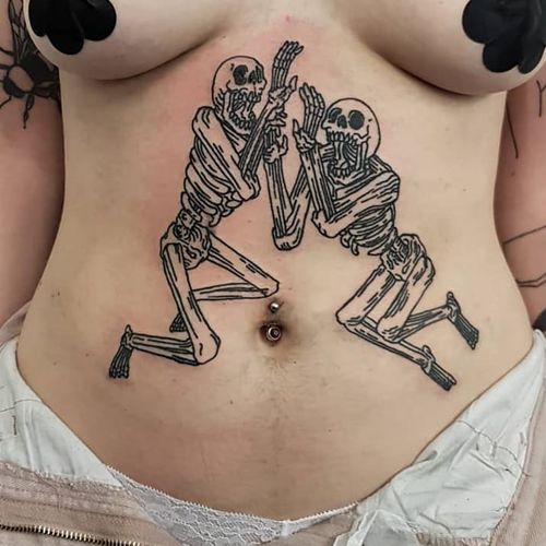 Tattoo by Matt Bailey #MattBailey #blackwork #engraving #etching #skull #death #reaper #skeleton #illustrative #linework