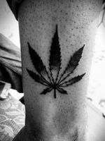 Weed tattoo black and gray 