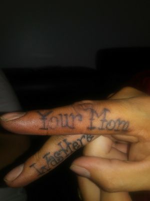 Freehand "your mom was here"