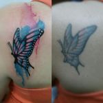 Tattoo reaciendo mariposa watercolor