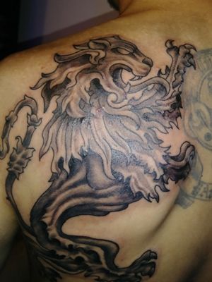 Scottish lion. To complete my back piece