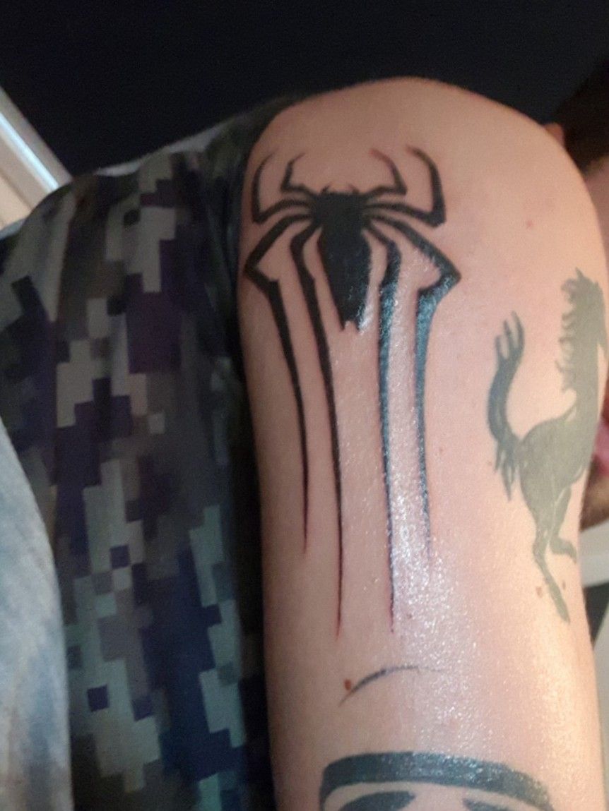 Spiderman Logo Tattoo Designs by Carnivac  Spiderman tattoo Marvel tattoos  Spider tattoo