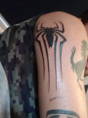 Spider-Man logo 🕷🤟🏻 Done by: sadkaya 📸 @ G's And Gents Tattoo Parlour The Hague