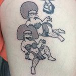 Tattoo by Lara aka 90sdolphintattoo #Lara #90sdolphintattoo #thesimpsons #Simpsons #cartoon #newschool #tvshow #tvshowtattoo #pattyandselma #pattysimpson #selmasimpson #twins #sisters #babes